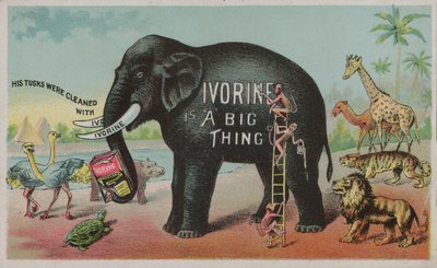 Elefant reklam Ivorine tvål av American School