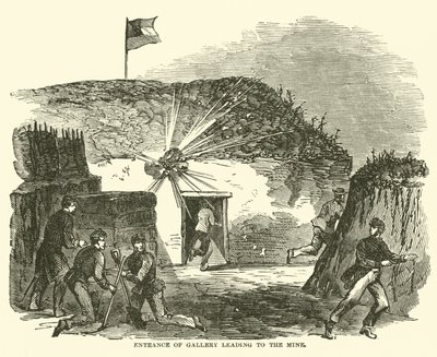 Ingången till galleriet som leder till gruvan, juni 1863 av American School