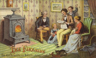 Familjesammankomst runt brasan av American School