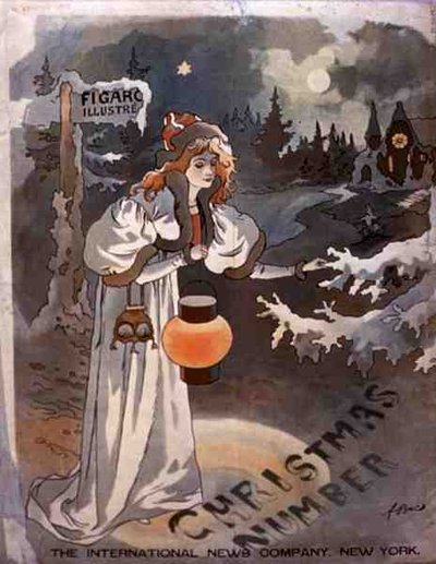 "Figaro Illustre" julnummer, publicerat av The International News Company, New York (lito i färg) av American School