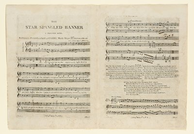 Första upplagan av noterna till "The Star Spangled Banner. A Pariotic av American School