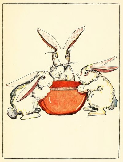 Flopsy, Mopsy och Cotton-Tail hade bröd och mjölk och björnbär till middag av American School