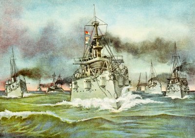 Flygande skvadron från den amerikanska flottan under det spansk-amerikanska kriget, 1898 av American School
