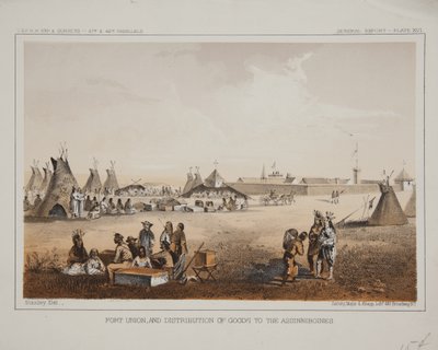 Fort Union och distribution av varor till assiniboinerna av American School