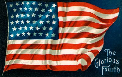 Fjärde juli amerikanska flaggan av American School