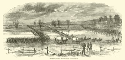 Franklins division som korsar Rappahannock igen, december 1862 av American School