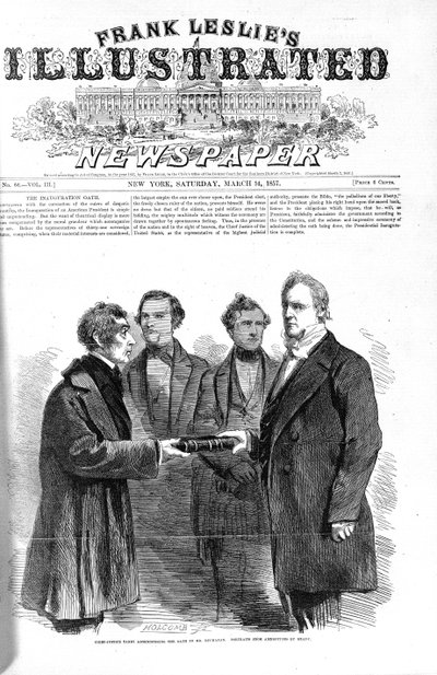 Framsidan till Frank Leslies Illustrated Newspaper 14 mars 1857 av American School