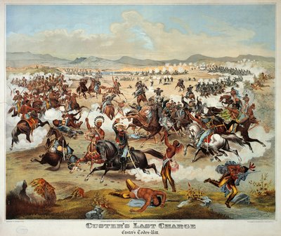 General Custers sista strid vid slaget vid Little Bighorn, 25 juni av American School
