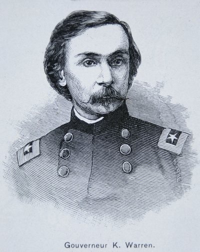 General Gouverneur Kemble Warren (1830-82) (gravyr) av American School