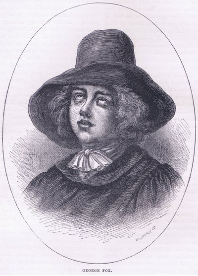George Fox 1651, illustration från Cassells History of the United States pub. av Petter & Galpin c.1890 av American School