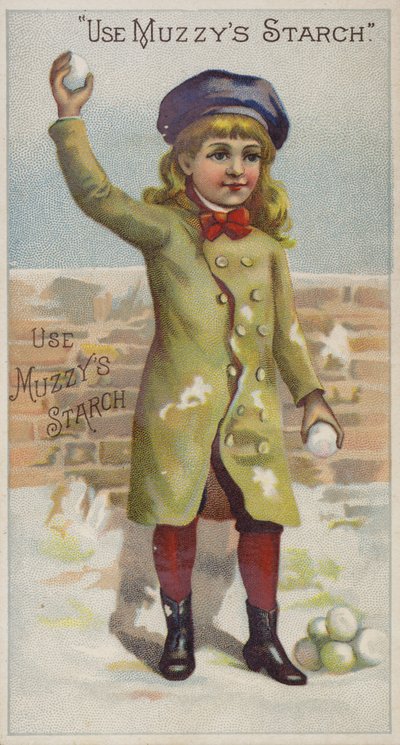 Flicka i grön rock som kastar snöbollar av American School