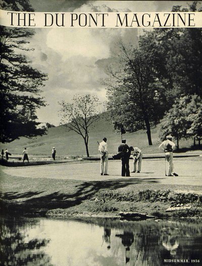 Golfare, framsidan av DuPont Magazine, juli-augusti 1936 av American School