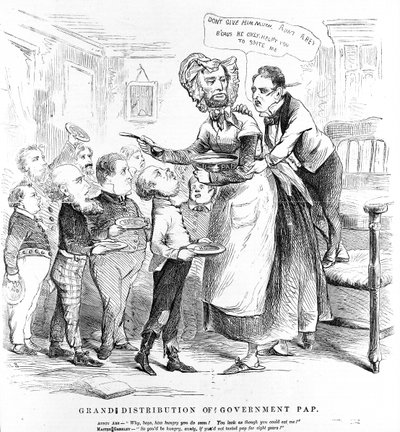 Grand Distribution of Government PAP, från krigets humor av American School