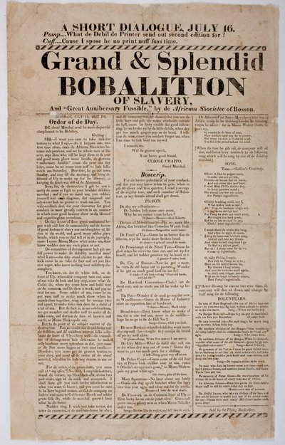 Stor och fantastisk bobalition av slaveri, 1822 av American School