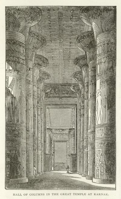 Hall of Columns i det stora templet i Karnak av American School