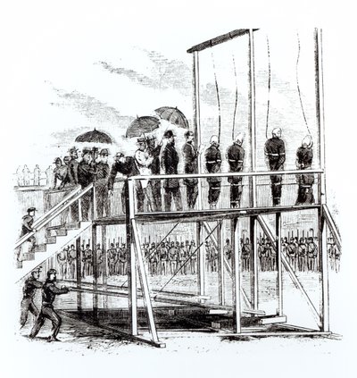 Hängning av Lincoln-mordkonspiratörerna, 7 juli 1865 av American School