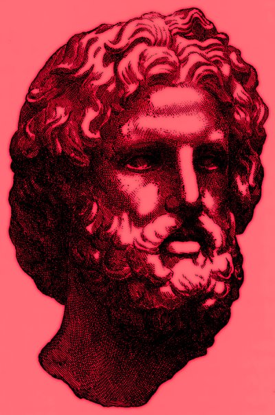 Head of Zeus, illustration från History of Greece av Victor Duruy, publicerad 1890 (digitalt förbättrad bild) av American School