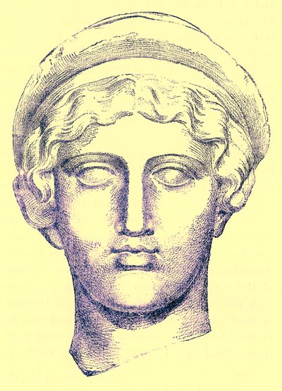 Hebe, illustration från History of Greece av Victor Duruy, publicerad 1890 (digitalt förbättrad bild) av American School
