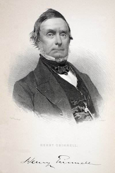 Henry Grinnell, illustration från Henry Grinnell (1799-1874); Den andra Grinnell-expeditionen på jakt efter Sir John Franklin..., 1856 av American School