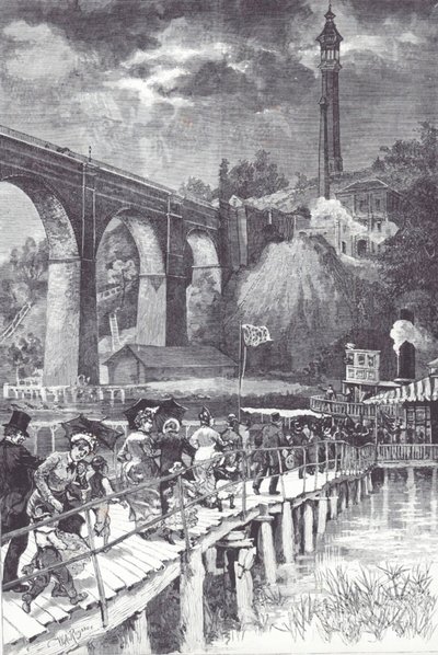 High Bridge över Harlem River, som bär färskvatten från Westchester County till Central Park-reservoaren av American School