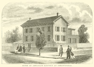 Abraham Lincolns hem i Springfield (gravyr) av American School