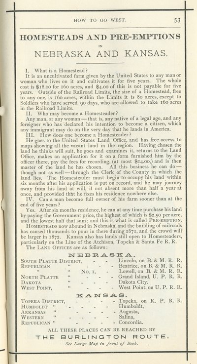 Homesteads and Pre-Eemptions, 1872 (tryck) av American School