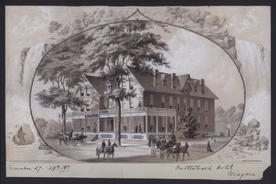 Hotel Kaltenbach, Niagara, New York, USA, ca 1897 (litografi) av American School