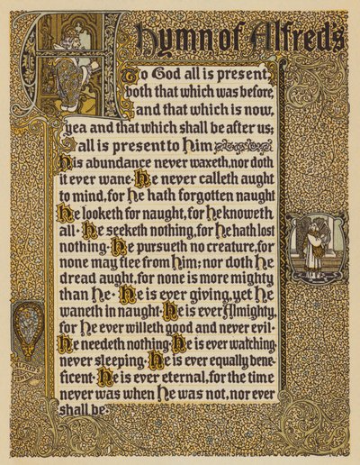 Hymn of King Alfred (färg litho) av American School