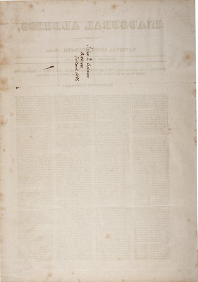 Invigningstal för John Quincy Adams, 4 mars 1825 (se även GLC 696059) av American School