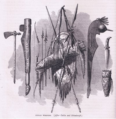 Indiska vapen, illustration från Cassell