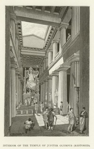 Interiör av Jupiter Olympus tempel, restaurerad av American School