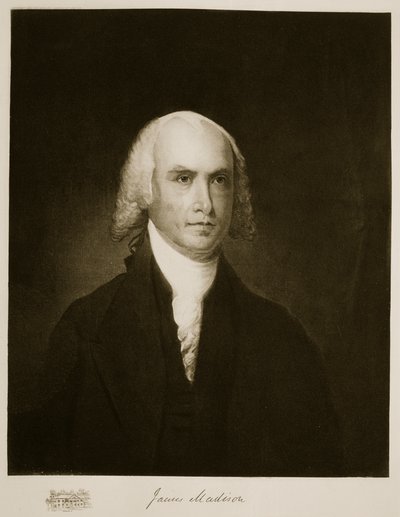 James Madison, USA:s fjärde president, pub. 1901 (fotogravyr) av American School