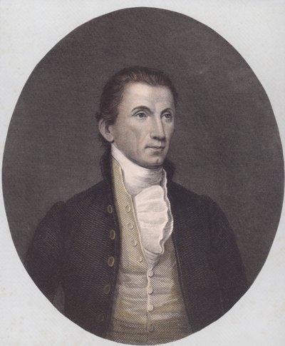 James Monroe (färgad gravyr) av American School