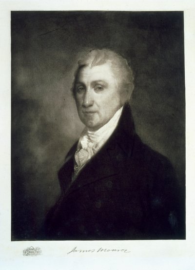 James Monroe, USA:s 5:e president, pub. 1901 (fotogravyr) av American School