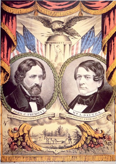 John Charles Fremonts republikanska partiaffisch av American School