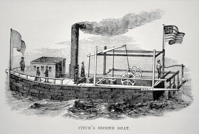 John Fitchs (1743-98) andra ångbåt av American School