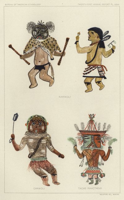 Kawikoli, Ciwikoli, Tacab (Naactadji) (färglitografi) av American School