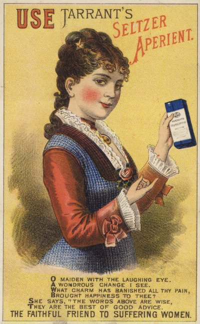 Lady Håller Flaska av American School