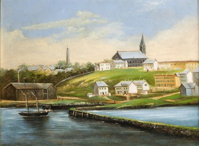 Landskapet av Bunker Hill, efter 1862 av American School