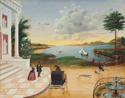 Lämnar herrgården, ca 1850-55 av American School