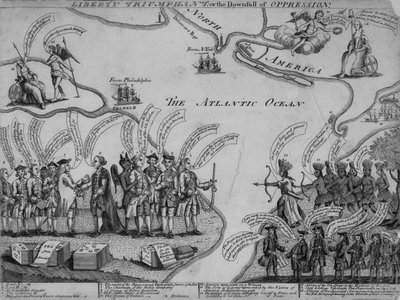 Liberty Triumphant, or the Fall of Pression, 1773 av American School
