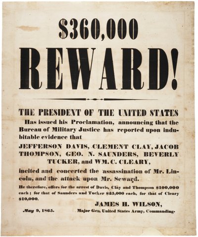 Lincoln mordbelöning, 9 maj 1865 av American School