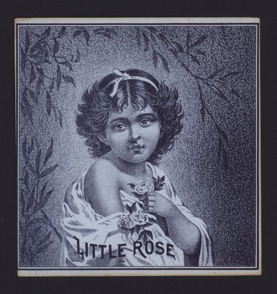 Little Rose, cigarretikett (litho) av American School