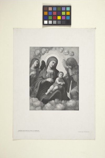 Madonna And Child In Glory (bläck) av American School