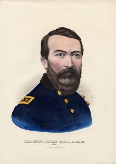 Maj:t genl. Philip H. Sheridan, U.S. Army, pub. av Currier & Ives, ca 1862-65 av American School