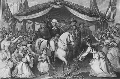 Generalmajor George B. McClellan, pub. 1861 (gravyr) av American School