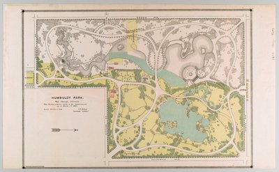 Karta över Humboldt Park som visar parkförbättringar, Chicago, Illinois av American School