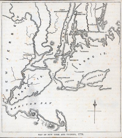 Karta över New York and the Vicinity (litho) av American School