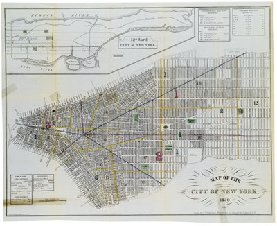 Karta över staden New York av American School
