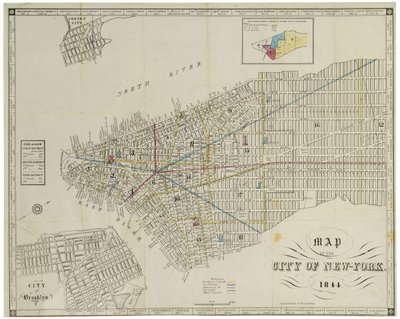 Karta över staden New York. av American School